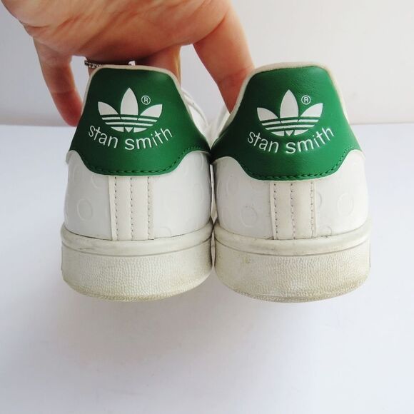 Adidas Sam Womens 8.5 40 2/3 Smith Iconic White Leather Tennis Shoes - Picture 9 of 16